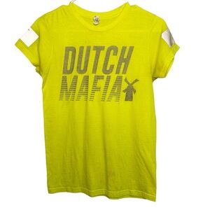 Dutch Bros VINTAGE Neon w/Silver Reflective SMALL Dutch Mafia Windmill RARE DB